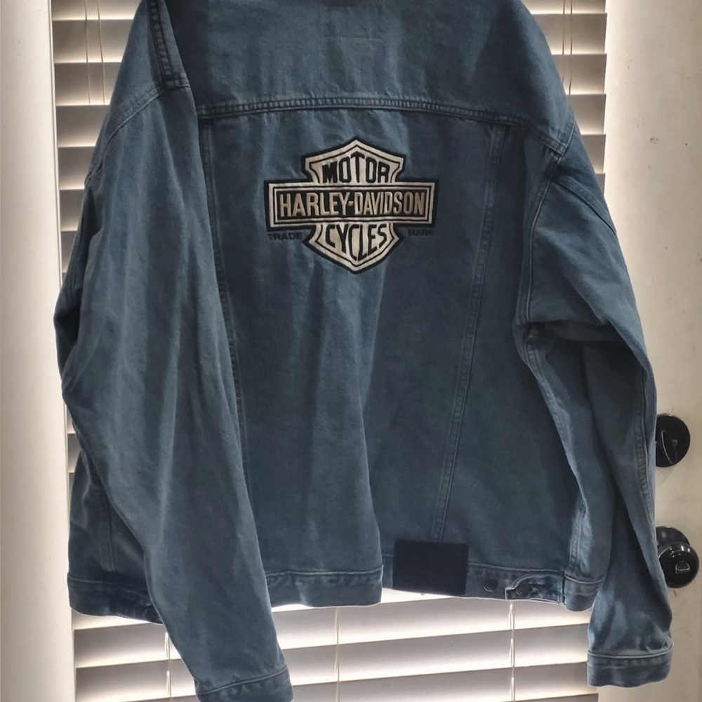 Authentic Harley Davidson denim jacket.